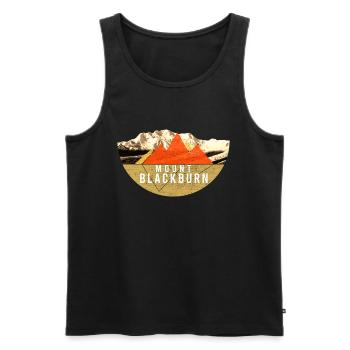 Vintages USA Hiking - Mount Blackburn - Men's Premium Organic Tank Top - black - Front - Michal (187cm)