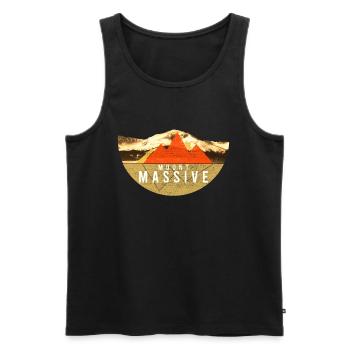 Vintages USA Hiking - Mountain Massif - Men's Premium Organic Tank Top - black - Front - AI Model Male 178 light (178cm)