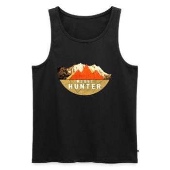 Vintages USA Hiking - Mountain Hunters - Men's Premium Organic Tank Top - black - Front - Michal (187cm)