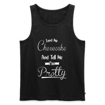 Sag Mir, Ich Bin Hübsch - Lebensmittel-Käsekuchen - Männer Premium Bio Tank Top - Schwarz - Vorne - Michal (187cm)
