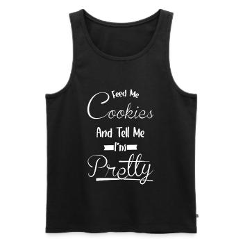 Sag Mir, Ich Bin Hübsch - Speisekekse - Männer Premium Bio Tank Top - Schwarz - Vorne - Michal (187cm)