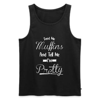 Sag Mir, Ich Bin Hübsch - Essensmuffins - Männer Premium Bio Tank Top - Schwarz - Vorne - Michal (187cm)