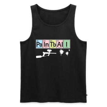 Paintball Player Sports Chemistry - Men's Premium Organic Tank Top - black - Front - Michal (187cm)