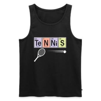 Joueur de tennis Chimie sportive - Débardeur bio Premium Homme - noir - Devant - Michal (187cm)