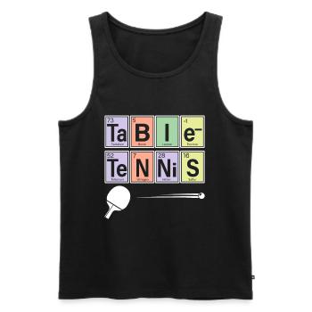 Joueur de tennis de table Chimie sportive - Débardeur bio Premium Homme - noir - Devant - Michal (187cm)