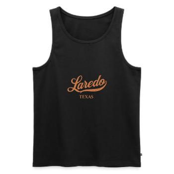 Retro USA Texas Vintage Laredo - Débardeur bio Premium Homme - noir - Devant - Michal (187cm)