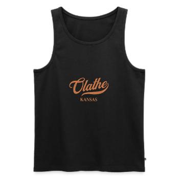 Retro USA Kansas Vintage Olathe - Débardeur bio Premium Homme - noir - Devant - Michal (187cm)