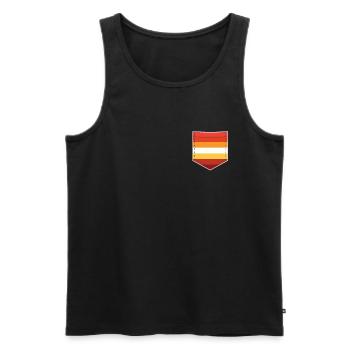 Poche du drapeau de la fierté lesbienne LGBTQ Butch - Débardeur bio Premium Homme - noir - Devant - Michal (187cm)