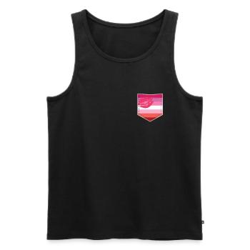 LGBTQ Lipstick Pride Flag Bag - Men's Premium Organic Tank Top - black - Front - Michal (187cm)
