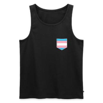 LGBTQ Transgender Pride Flag -Tasche - Männer Premium Bio Tank Top - Schwarz - Vorne - Michal (187cm)