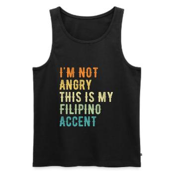 I'm not evil, my Filipino accent - Men's Premium Organic Tank Top - black - Front - AI Model Male 178 light (178cm)