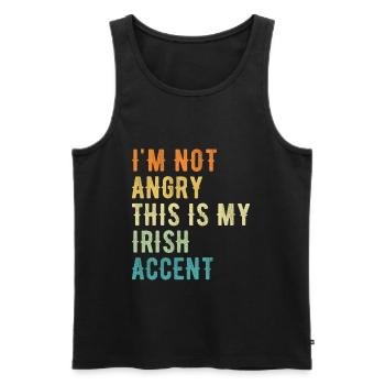 Je ne suis pas méchant, mon accent irlandais - Débardeur bio Premium Homme - noir - Devant - Michal (187cm)