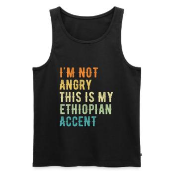 I'm not evil, my Ethiopian accent - Men's Premium Organic Tank Top - black - Front - AI Model Male 178 light (178cm)
