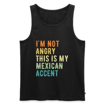 Je ne suis pas méchant, mon accent mexicain - Débardeur bio Premium Homme - noir - Devant - Michal (187cm)