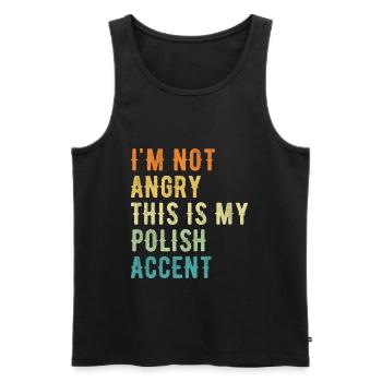 I'm not evil, my Polish accent - Men's Premium Organic Tank Top - black - Front - AI Model Male 178 light (178cm)