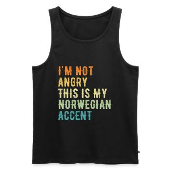 I'm not evil, my Norwegian accent - Men's Premium Organic Tank Top - black - Front - AI Model Male 178 light (178cm)