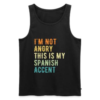 I'm not evil, my Spanish accent - Men's Premium Organic Tank Top - black - Front - AI Model Male 178 light (178cm)
