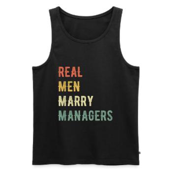 Echte Männer Heiraten Manager - Männer Premium Bio Tank Top - Schwarz - Vorne - Michal (187cm)