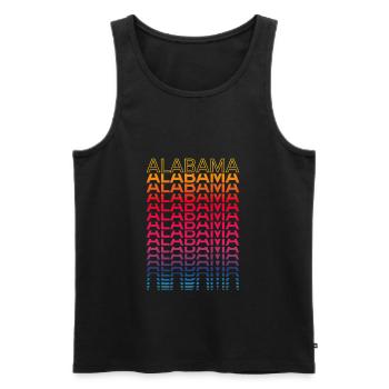Retro Nostalgic USA État - Rainbow Alabama - Débardeur bio Premium Homme - noir - Devant - Michal (187cm)