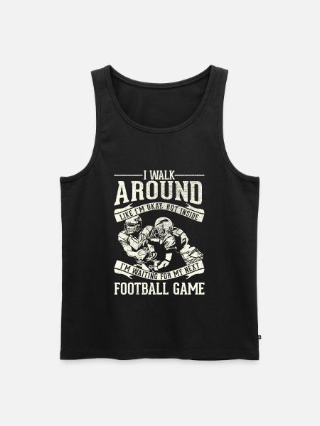 I walk around fine - football - Men's Premium Organic Tank Top - black