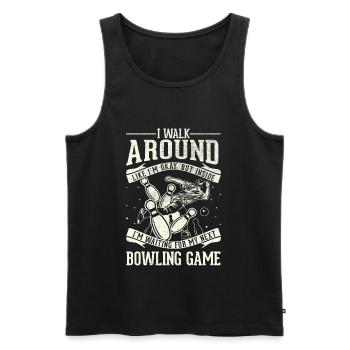 I'm going okay - bowling - Men's Premium Organic Tank Top - black - Front - AI Model Male 178 light (178cm)