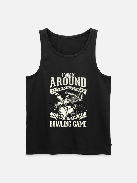 I'm going okay - bowling - Men's Premium Organic Tank Top - black