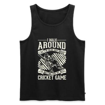 Ich Gehe Gut Herum - Cricket - Männer Premium Bio Tank Top - Schwarz - Vorne - Michal (187cm)