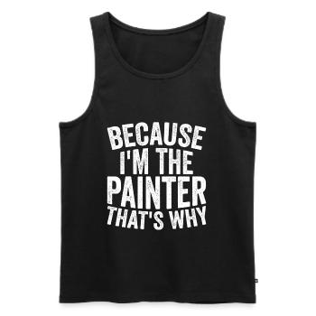 Craft - Weil Ich Der Maler Bin - Männer Premium Bio Tank Top - Schwarz - Vorne - AI Model Male 178 light (178cm)