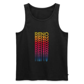 Retro Nostalgic USA City - Rainbow Reno - Men's Premium Organic Tank Top - black - Front - Michal (187cm)