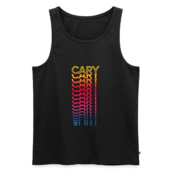 Retro Nostalgic USA City - Rainbow Cary - Men's Premium Organic Tank Top - black - Front - AI Model Male 178 light (178cm)