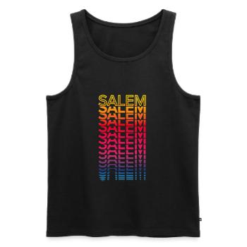 Retro Nostalgic USA City - Rainbow Salem - Débardeur bio Premium Homme - noir - Devant - Michal (187cm)