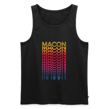 Retro Nostalgic USA City - Rainbow Macon - Débardeur bio Premium Homme - noir - Devant - Michal (187cm)