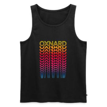 Retro Nostalgic USA City - Rainbow Oxnard - Débardeur bio Premium Homme - noir - Devant - Michal (187cm)