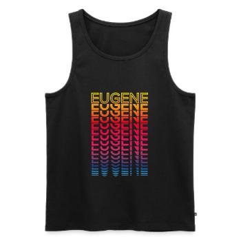 Retro Nostalgic USA City - Rainbow Eugene - Débardeur bio Premium Homme - noir - Devant - Michal (187cm)