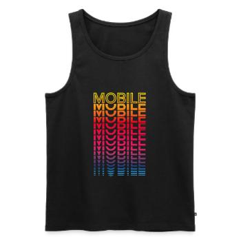 Retro Nostalgic USA City - Rainbow Mobile - Débardeur bio Premium Homme - noir - Devant - Michal (187cm)