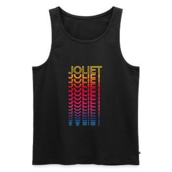 Retro Nostalgic USA City - Rainbow Joliet - Débardeur bio Premium Homme - noir - Devant - AI Model Male 178 light (178cm)