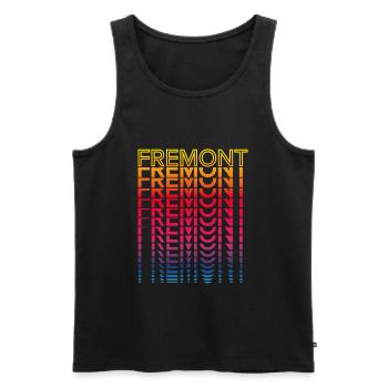 Retro Nostalgic USA City - Rainbow Fremont - Débardeur bio Premium Homme - noir - Devant - Michal (187cm)