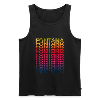 Retro Nostalgic USA City - Rainbow Fontana - Débardeur bio Premium Homme - noir - Devant - Michal (187cm)