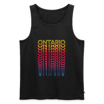 Retro Nostalgic USA City - Rainbow Ontario - Débardeur bio Premium Homme - noir - Devant - Michal (187cm)