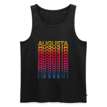 Retro Nostalgic USA City - Rainbow Augusta - Débardeur bio Premium Homme - noir - Devant - AI Model Male 178 light (178cm)