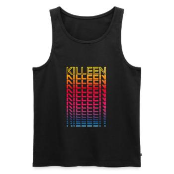 Retro Nostalgic USA City - Rainbow Killeen - Débardeur bio Premium Homme - noir - Devant - Michal (187cm)