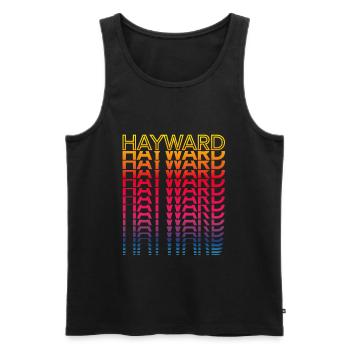 Retro Nostalgic USA City - Rainbow Hayward - Débardeur bio Premium Homme - noir - Devant - Michal (187cm)