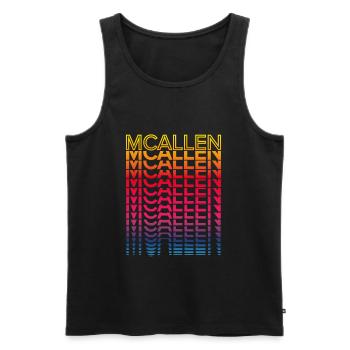 Retro Nostalgic USA City - Rainbow Mcallen - Débardeur bio Premium Homme - noir - Devant - Michal (187cm)