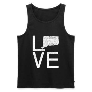 USA State - Love Map Connecticut - Männer Premium Bio Tank Top - Schwarz - Vorne - Michal (187cm)