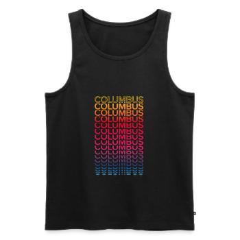 Retro Nostalgic USA City - Rainbow Columbus - Débardeur bio Premium Homme - noir - Devant - Michal (187cm)