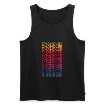 Retro Nostalgisch USA Stadt - Regenbogen Chandler - Männer Premium Bio Tank Top - Schwarz - Vorne - Michal (187cm)