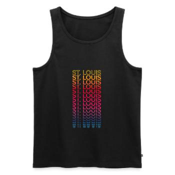Retro Nostalgic USA City - Rainbow St. Louis - Débardeur bio Premium Homme - noir - Devant - Michal (187cm)