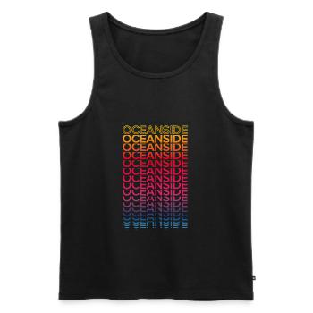 Retro Nostalgic USA City - Rainbow Oceanside - Débardeur bio Premium Homme - noir - Devant - Michal (187cm)