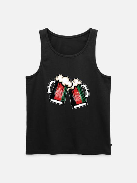 Afghanistan Flag Cool Beer Mug - Men's Premium Organic Tank Top - black