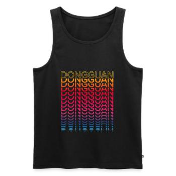 Retro Nostalgic City - Rainbow Dongguan - Men's Premium Organic Tank Top - black - Front - Michal (187cm)